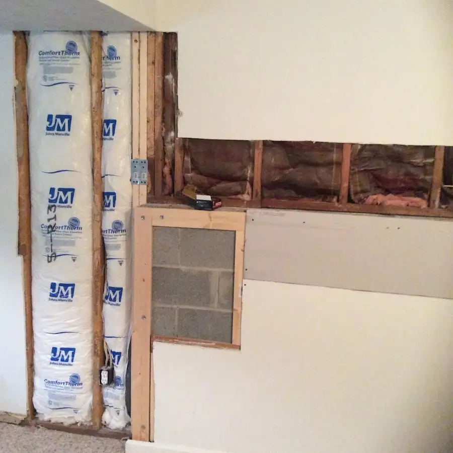 Wall insulation replacement during Contents Cleaning & Restoration in Antrim